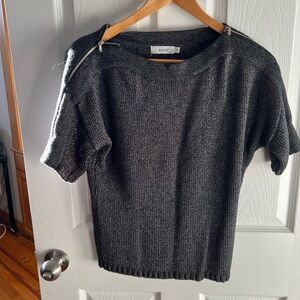 9- Cozy Black Sweater with Zipper Detail